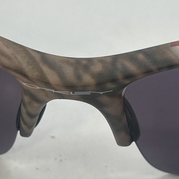 Oakley Flak Jacket Woodland Camo XLJ W/ VR28 Black Iridium Lenses Sunglasses (C) - Picture 2 of 7